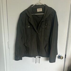 Anorak Olive Green Hooded Jacket